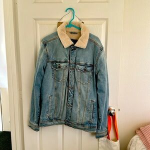 Hollister fleece lined denim jacket